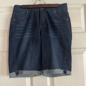 Dark Blue Denim Shorts